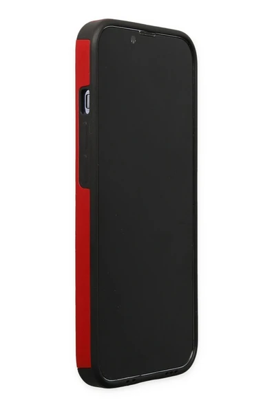 LitaeTrend iPhone 13 Pro Max Kılıf Mega Standlı Silikon - Kırmızı - Resim 6