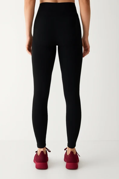 Siyah Fitilli Pucka Tayt - Resim 3