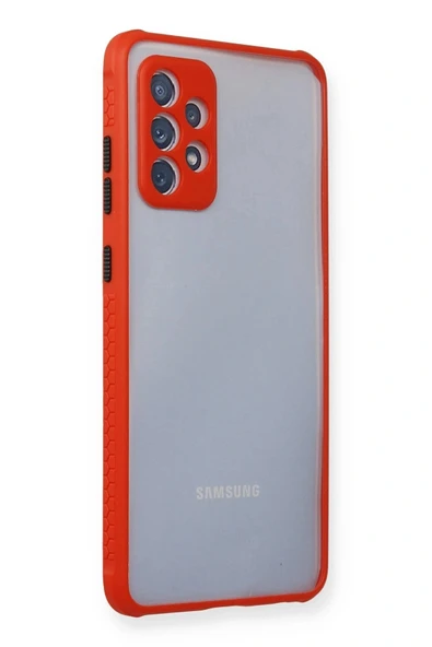 LitaeTrend Samsung Galaxy A72 Kılıf Miami Şeffaf Silikon - Kırmızı ürün görseli 1