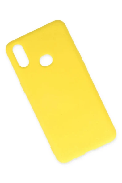 LitaeTrend Samsung Galaxy A10S Kılıf Nano içi Kadife Silikon - Sarı - Resim 2
