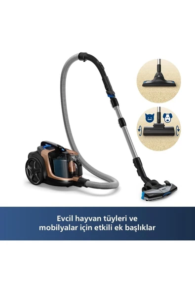 Philips YENİ SERİ , XB7150 Marathon Daily Torbasiz Elektrikli Süpürge , 5 YIL GARANTİ , 900 W ,HEPA 13 - Resim 3