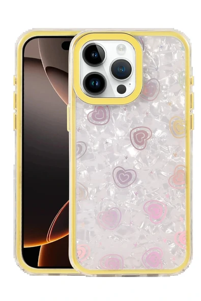 LitaeTrend Apple iPhone 15 Pro Max Lumi Desenli Kapak - Sarı ürün görseli 1