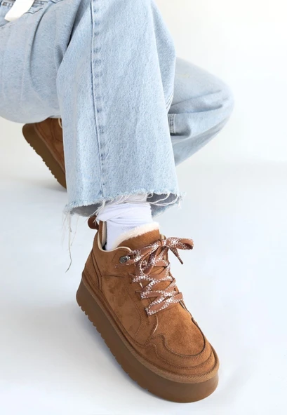 Muden Taba Süet Bağcıklı Bot ürün görseli