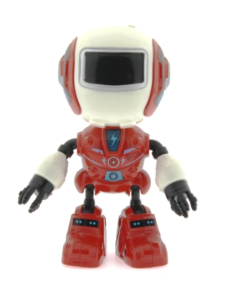 Dekoratif Sesli Işıklı Mini Sevimli Kırmızı Robot - Resim 5