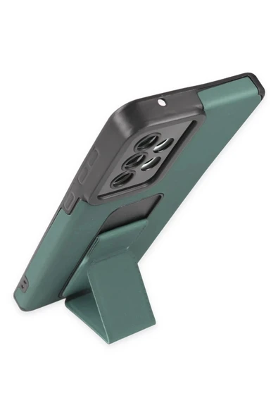 LitaeTrend Samsung Galaxy A33 5G Kılıf Mega Standlı Silikon - Yeşil - Resim 4