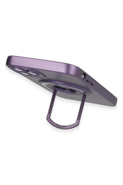 LitaeTrend iPhone 12 Pro Kılıf Lukka Magneticsafe Kapak - Derin Mor - Resim 3