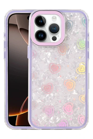 LitaeTrend Apple iPhone 16 Pro Max Lumi Desenli Kapak - Mor ürün görseli 1