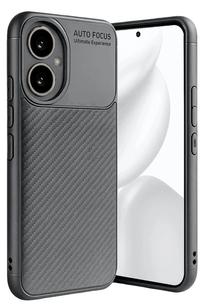 LitaeTrend Honor 400 Kılıf Auto Focus Karbon Kapak - Gri - Resim 5