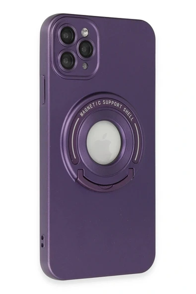 LitaeTrend iPhone 12 Pro Kılıf Lukka Magneticsafe Kapak - Derin Mor - Resim 2