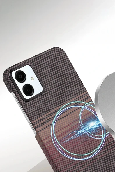 LitaeTrend Samsung Galaxy A06 Vega Magsafe Kapak - Çöl Titanyum - Resim 2