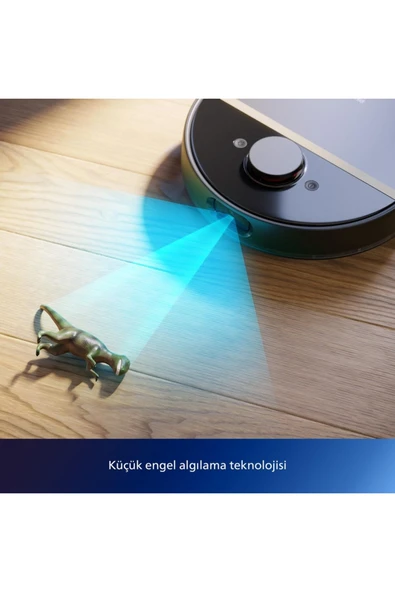 Philips ISLAK+KURU XU7100/01 HomeRun 7000 Serisi Aqua Çöp İstasyonlu Akıllı Robot Süpürge Siyah Gold ,5000PA - Resim 2