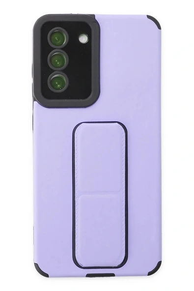 LitaeTrend Samsung Galaxy S21 FE Kılıf Mega Standlı Silikon - Lila ürün görseli 1