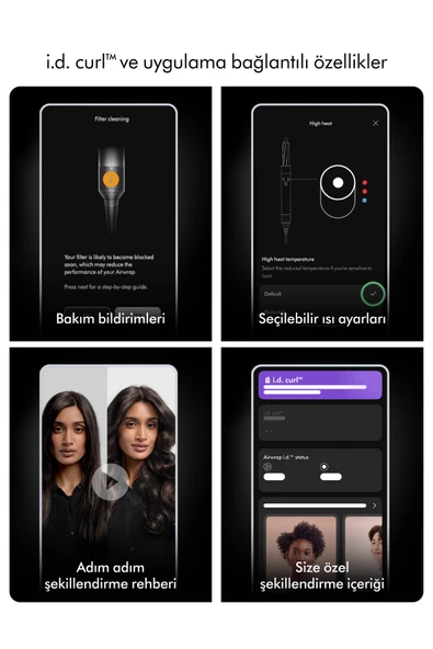 DYSON Airwrap I.d.™ Saç Şekillendirme Ve Kurutma Seti Kıvırcık Bukleli (CERAMİC PATİNA VE TOPAZ) - Resim 4