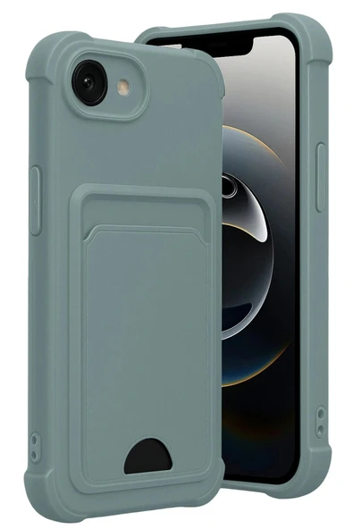 LitaeTrend Apple iPhone 16E Kelvin Kartvizitli Silikon - Açık Yeşil ürün görseli 1