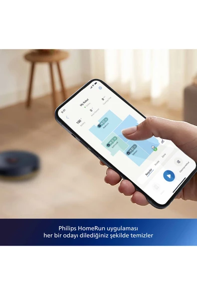 Philips 2000 Serisi Islak Kuru Moplu Robot Süpürge, Yüksek Emiş Gücü, Uzun Çalışma Süresi, XU2000/10 - Resim 5