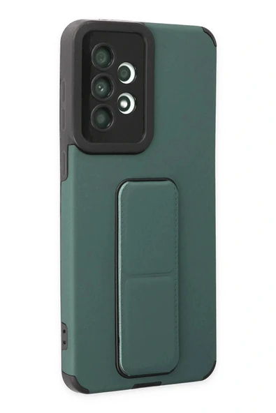 LitaeTrend Samsung Galaxy A33 5G Kılıf Mega Standlı Silikon - Yeşil - Resim 2