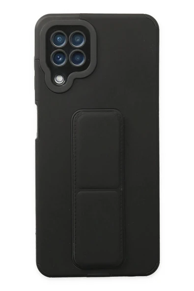 LitaeTrend Samsung Galaxy A22 Kılıf Mega Standlı Silikon - Siyah ürün görseli 1