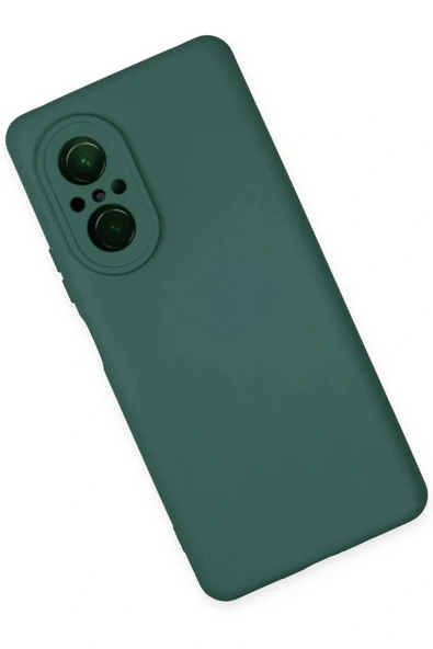 LitaeTrend Huawei Nova 9 SE Kılıf Nano içi Kadife Silikon - Koyu Yeşil - Resim 3