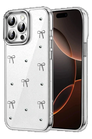 LitaeTrend Apple iPhone 15 Pro Max Fiyonk Desenli Kapak - Desen 6 ürün görseli 1