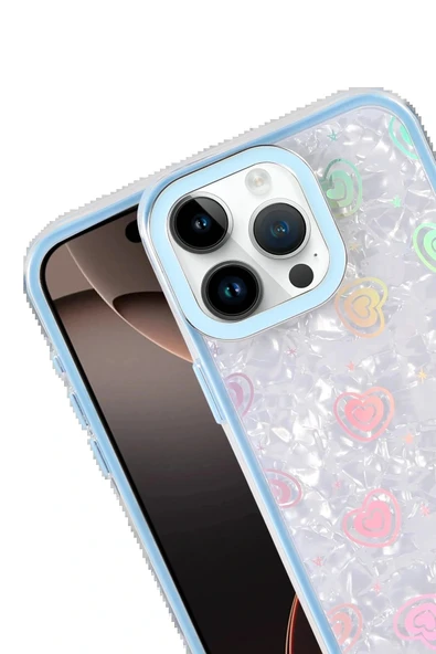 LitaeTrend Apple iPhone 14 Lumi Desenli Kapak - Mavi - Resim 2