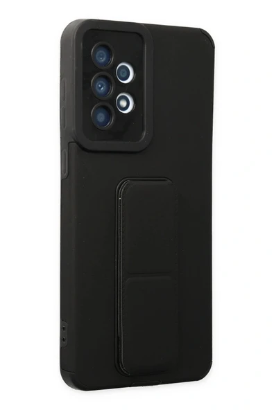 LitaeTrend Samsung Galaxy A33 5G Kılıf Mega Standlı Silikon - Siyah - Resim 2