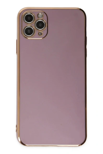 LitaeTrend iPhone 11 Pro Max Kılıf Volet Silikon - Mor - Resim 2