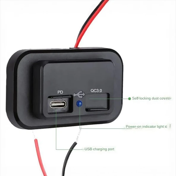 USB Car Charger - UCC-328 QC PD - Resim 2