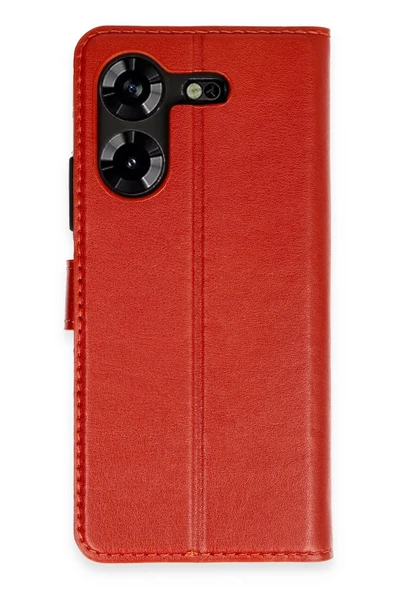 LitaeTrend Tecno Pova 5 Kılıf Trend S Plus Kapaklı Kılıf - Kırmızı - Resim 2