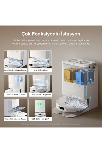 Roborock Qrevo L Akıllı Robot Süpürge - Beyaz - Resim 3