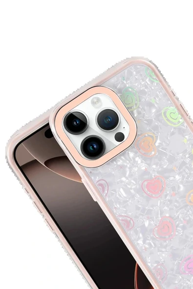 LitaeTrend Apple iPhone 15 Pro Lumi Desenli Kapak - Pembe - Resim 3