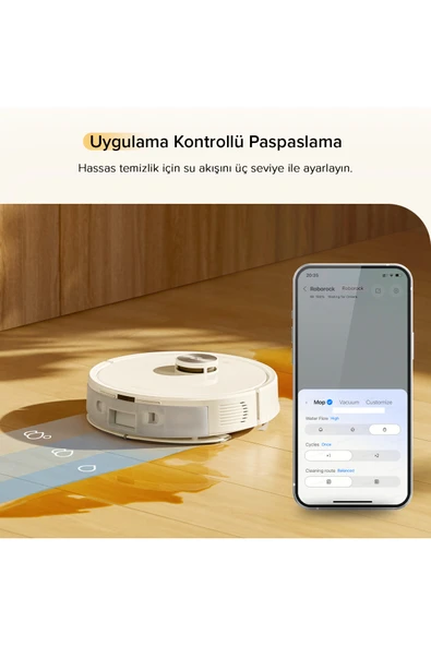 Roborock Q8 Akıllı Robot Süpürge Beyaz 10.000 Pa HyperForce Emiş Gücü - Resim 5