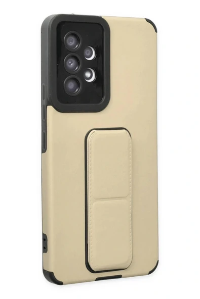 LitaeTrend Samsung Galaxy A53 5G Kılıf Mega Standlı Silikon - Gold - Resim 2