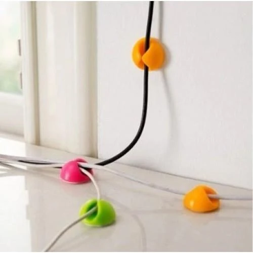 3B Trend 10 Adet Kablo Düzenleyici Duvar Fayans Cam Kablo Tutucu Yapışkanlı Klips Kablo Sabitleme - Resim 5