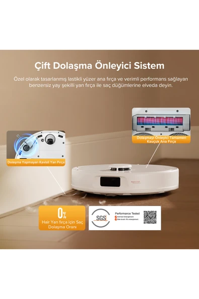 Roborock Qrevo L Akıllı Robot Süpürge - Beyaz - Resim 4