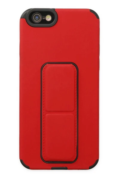 LitaeTrend iPhone 6 Kılıf Mega Standlı Silikon - Kırmızı ürün görseli 1