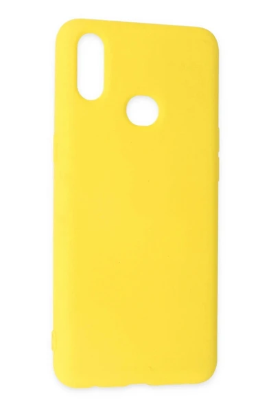 LitaeTrend Samsung Galaxy A10S Kılıf Nano içi Kadife Silikon - Sarı - Resim 3
