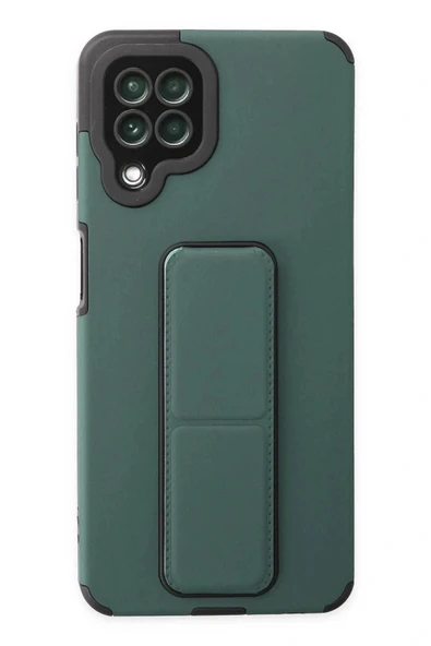 LitaeTrend Samsung Galaxy A22 Kılıf Mega Standlı Silikon - Yeşil ürün görseli 1