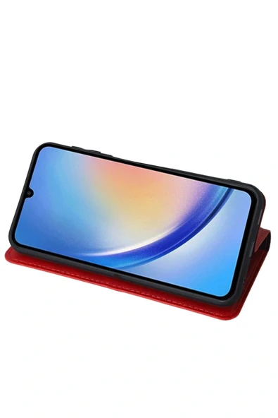 LitaeTrend Apple iPhone 15 Trend S Plus Kapaklı Kılıf - Taba - Resim 3