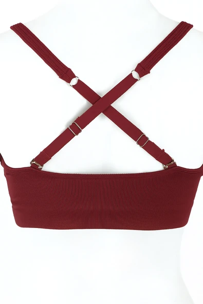 Bordo Light İnvisible V Kesim Dikişsiz Sütyen - Resim 2