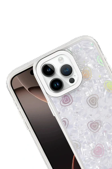 LitaeTrend Apple iPhone 15 Lumi Desenli Kapak - Beyaz - Resim 2