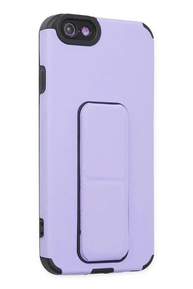 LitaeTrend iPhone 6 Kılıf Mega Standlı Silikon - Lila - Resim 2