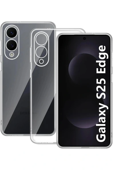 LitaeTrend Samsung Galaxy S25 Edge Kılıf Lüx Şeffaf Silikon - Resim 2