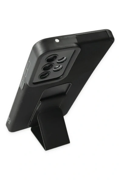 LitaeTrend Samsung Galaxy A33 5G Kılıf Mega Standlı Silikon - Siyah - Resim 3