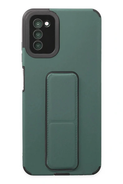 LitaeTrend Samsung Galaxy A03S Kılıf Mega Standlı Silikon - Yeşil ürün görseli 1