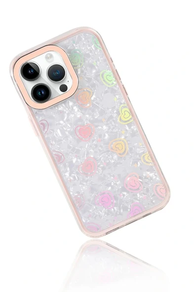LitaeTrend Apple iPhone 15 Pro Lumi Desenli Kapak - Pembe - Resim 4