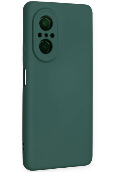 LitaeTrend Huawei Nova 9 SE Kılıf Nano içi Kadife Silikon - Koyu Yeşil - Resim 2