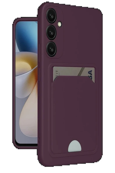 LitaeTrend Samsung Galaxy A56 Kılıf Kelvin Kartvizitli Silikon - Derin Mor ürün görseli 1