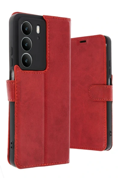 LitaeTrend Realme C75 4G Trend S Plus Kapaklı Kılıf - Kırmızı ürün görseli 1