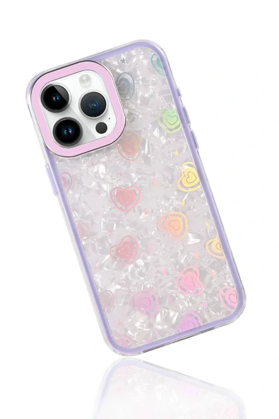 LitaeTrend Apple iPhone 16 Pro Max Lumi Desenli Kapak - Mor - Resim 4