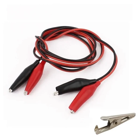 Kablolu Krokodil Kırmızı Siyah 35mm 1 Metre (100cm Toplam) - 5 Adet ürün görseli 1